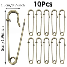10/20/28Pcs Metal Large Safety Pins 50mm75mm/1.96inch2.95inch Two Sizes DIY Sewing Tools Wedding Brooches Clothing Accessories Handmade, Gold Silver Gun Black Antique Bronze - Multicolor - View 14