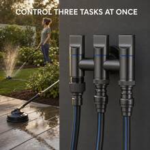 1‑In‑3‑Out Water Diverter Angle Valve, Fast‑Connect Multi‑Way Water Separator With Independent Switch, Bathroom Toilet Mop Pool High‑Pressure Washing Water Tap - Multi-color - View 2