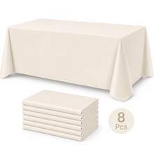 8pcs Disposable Rectangular Solid Color Tablecloth Plastic PEVA Dessert Table Party Decoration Waterproof Oil-Proof Table Cover - Multicolor - View 13