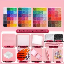 264 Colors Full Set Perler Beads Kit, (Approx. 136,000 PCS) DIY 3D Perler Beads Tool Kit, 11 Boxes Fusion Beads + Full Set Of Tools - Multicolor - View 10