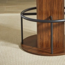 Furniture Brown Mid-Century Retro Multifunctional Modern Made Of Wood - Walnut - 查看 9