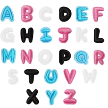 26pcs Mini Letter Patches, Cute & Compact, High-Quality DIY Clothing Decoration Accessory, Sew-On Or Iron-On, Creative For Clothes, Bags, Shoes, Hats And More - Multicolor - View 20