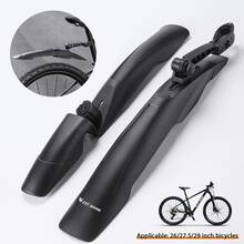 Bicycle Mudguard, Mountain Bike Quick Release Extended Mudguard, Suitable For 26/27.5/29 Inch Bicycle Riding Accessories - Black - View 2
