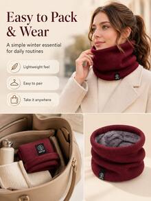 Unisex Warm Neck Warmer/Neck Gaiter, Elastic Neck Protection, Soft Warm Face Mask, Suitable For Autumn/Winter, Ideal For Outdoor Activities, Hiking, Cycling And Travel, Machine Washable, Comfortable And Cozy - Multicolor - View 5