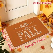 1/2件裝秋季門墊 Hello Fall 秋季主題法蘭絨地墊，舒適柔軟吸水防滑可機洗，多功能居家地板墊，適用於玄關、走廊、客廳、廚房、浴室、洗衣房及感恩節節日裝飾 - 彩色 - 查看 15
