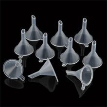 5/10/20/30pcs Mini Funnel Set, Durable PP Plastic, Alcohol-Free, Essential Beauty Tools For Ink, Cosmetics, Lab Bottles, Essential Oils, Spices, Sand Art And Powder Precise Measurement And Transfer - White - View 10