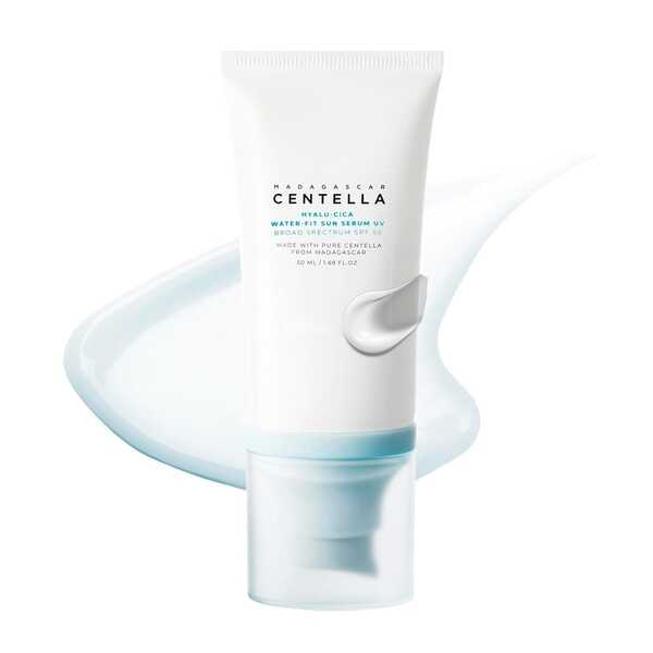 Esencia Protectora Solar a Base de Agua Centella Hyalu-Cica UV, Protector Solar Coreano SPF 50, Protector Solar Centella, Esencial de Viaje, Contiene Ácido Hialurónico, Sin Rastro Blanco, Cuidado de la Piel Coreano