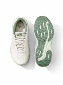 Adidas Giày chạy bộ nữ mới, thoáng khí, nhẹ, giảm sốc và phù hợp cho chạy bộ đường trường, sử dụng hàng ngày. - Trắng/Xanh lá cây - Xem 8
