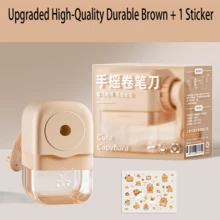 Hand-Crank Pencil Sharpener, Effortless Handheld Colored Pencil Sharpener, Ergonomic Hand-Crank Design, Suitable For School, Home And Artists - Square - View 15
