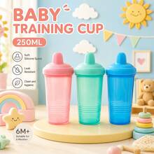 1pc 250ml Anti-Drop Duck Beak Cup, Learning Cup, Clear Scale, Macaron Color, Suitable For Daily Use - Multicolor - View 3