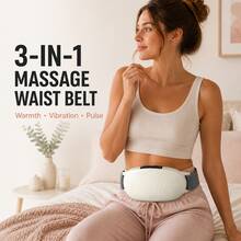 Heated Waist Massage Belt, Abdominal Vibration Massager, Pulse Abdominal Massage Device, 9 Modes 9 Levels Adjustable, Portable For Home And Travel Use - Multicolor - View 6