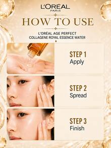 L’Oreal Paris L'Oreal Paris Age Perfect 膠原蛋白精華水，正裝 130ml/試用裝 65ml，緊緻保濕、深層補水，讓肌膚彈潤緊實，適合日常保濕護膚 - COLLAGENE ESSENCE WATER - 查看 11