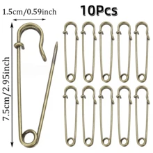 10/20/28Pcs Metal Large Safety Pins 50mm75mm/1.96inch2.95inch Two Sizes DIY Sewing Tools Wedding Brooches Clothing Accessories Handmade, Gold Silver Gun Black Antique Bronze - Multicolor - View 22