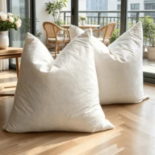 CLSUPER Premium White Goose & Duck Feather Down Throw Pillow Core,18x18" 20x20" 21x21" 14x21",100% Cotton Cover, Fluffy Soft, No Shedding Breathable, Plump Washable, Rectangular Decorative Cushion For Bed Sofa Couch - White - View 28