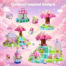 20-300pcs Magnetic Building Blocks Children's Toys, Pink Forest Park Set, With Cute Character Blocks, Princess Magnet Game, Educational Toys, STEM Sensory Gift - Multicolor - View 4