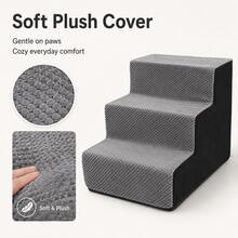 1pc Right Angle Pet Stairs, 3/4/5 Steps High Elasticity Sponge Climbing Ladder Suitable For Elderly And Disabled Pets To Get On Sofa And Bed, Non-Slip And Removable Washable - Multicolor - View 6