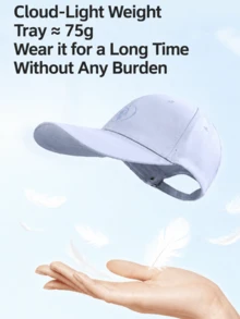 CAMEL CROWN Topi Baseball Unisex untuk Aktivitas Luar Ruangan dengan Perlindungan UV, Topi Minimalis dengan Puncak untuk Tampilan Wajah yang Lebih Ramping - biru muda - View 4