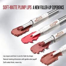 voodoo city Dual-Ended Lip Liner & Lipstick, 2-In-1 Cream Matte Lip Color, With 6mm Filling Tip And 3mm Precision Contouring Tip, Smooth And Easy To Blend, Suitable For Defining, Shaping, Filling And Creating Full Gradient Lip Looks - 03# - View 5