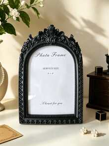 1pc European Style Rectangular Embossed Decorative Photo Frame (Random Frame), Pattern Photo Display Frame, Carved Frame, Rose Frame, Gilded Frame, Resin Frame, Suitable For Home Photo Display And Photography Decor - Multicolor - View 10