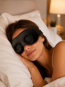 3D Contoured Sleep Mask, Zero Eye Pressure Eye Mask With Adjustable Strap, Deep Sleep, Travel, Nap, Yoga Relaxation - A - View 2