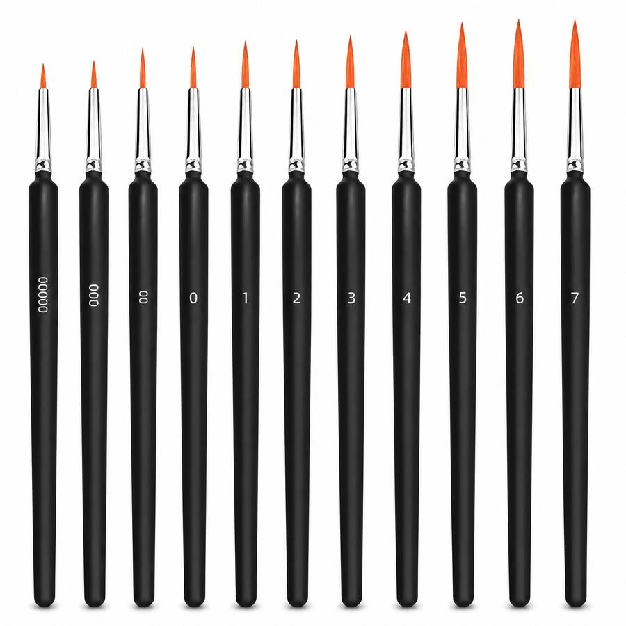 Dom Delfim Miniature Brush Set - 11pcs (Black) - I - View 1