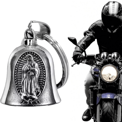 Guardian Angel Motorcycle Bell, Good Luck Bell Keychain, Driving Pendant Accessory, Lead-Free Tin Motorcycle Bell, Good Luck Gift, Suitable For Men And Women, Protect Riding Safety