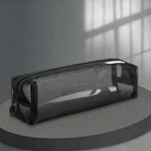 Transparent Mesh Pencil Case, Suitable For Students, Stationery And Bags - Portable Storage Solution - Single Piece - View 7