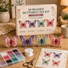 4pcs Animal Beaded DIY Mini 3D Beading Set, Animal DIY Kit, Suitable For Beginners And Craft Enthusiasts, Includes Instruction Manual - A - View 11