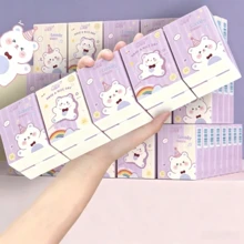 6 Packs Cute Birthday Bear Pocket Tissues, Portable Birthday Bear Handkerchiefs, Facial Tissues, Napkins, Suitable For Business Trips, Work, Travel - Multicolor - View 2