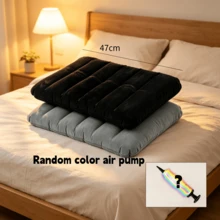 4pcs/2pcs/1pc Flocked Rectangular Inflatable Double-Sided Pillow - Soft Comfortable Waterproof Wear-Resistant Fabric, Compact Foldable Portable, Suitable For Camping, Travel, Head Neck Waist Support - Multicolor - View 13