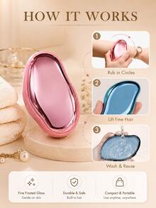 Dụng cụ tẩy lông nano bằng kính, đá tẩy lông pha lê tái sử dụng, thiết kế nhỏ gọn công thái học, dụng cụ tẩy lông cơ thể thủ công, phù hợp cho chân, tay, lưng và chăm sóc cơ thể, phụ kiện làm đẹp tẩy rửa được, dùng trong phòng tắm - Nhiều màu - Xem 9