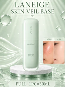 Laneige Lan-Zhi Silky Soft Makeup Base, 30ml, Moisturizing, Oil Control, Creates Natural Flawless Makeup Effect, Suitable For Sensitive/Combination Skin - Mint Green - View 10