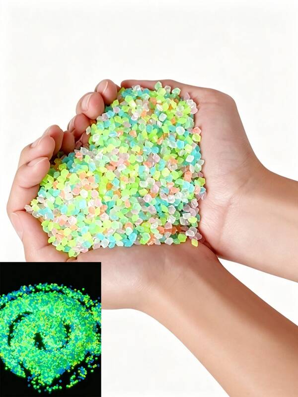 5000/3000/1000 piezas de guijarros que brillan en la oscuridad, piedras luminosas de 3-5 mm, adecuadas para paisajes de acuarios de peces. Accesorios de decoración DIY ideales para bonsái, acuarios y micro paisajes. Absorben la luz y brillan de noche, ornamento de decoración para acuarios del hogar