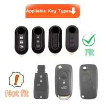 1件裝汽車鑰匙遙控器保護套,軟 TPU 鑰匙套/外殼,適用於 Fiat 500、Boyue、Bravo、Iveco、Olsen,時尚鑰匙包,適合女生 - KY39 - 查看 7