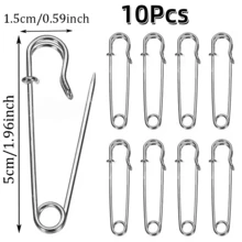 10/20/28Pcs Metal Large Safety Pins 50mm75mm/1.96inch2.95inch Two Sizes DIY Sewing Tools Wedding Brooches Clothing Accessories Handmade, Gold Silver Gun Black Antique Bronze - Multicolor - View 17