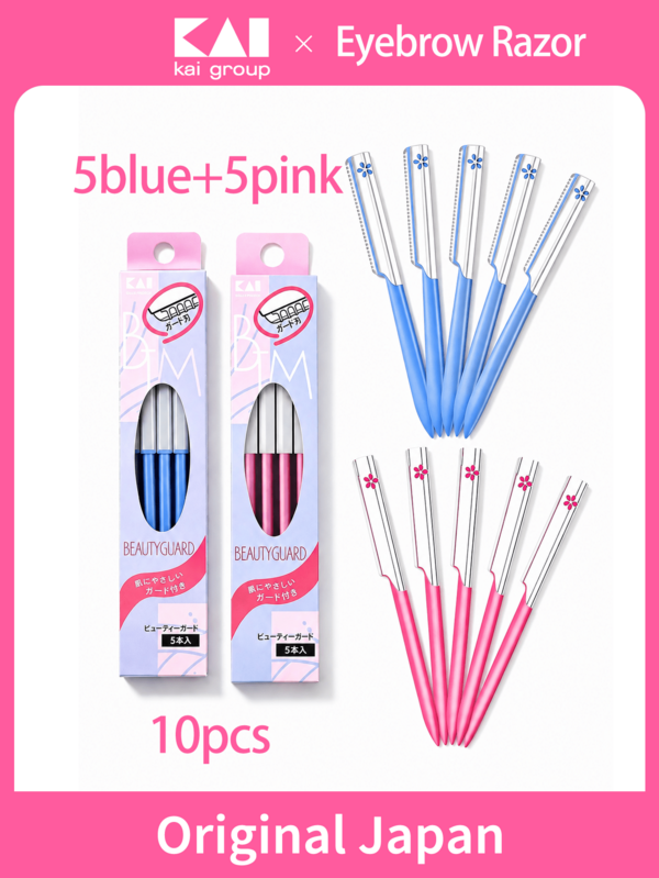 Set de 8/10 piezas de recortador de cejas KAI Japan, recortador de vello facial de acero inoxidable con y sin protector de , cuchillas afiladas y suaves para el cuidado personal de la mujer, regalo para mujeres, cosas baratas, regalos, regalos para mujeres, regalos de Navidad, viajes, cosas baratas, esencial de viaje