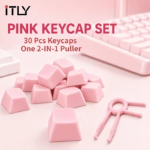 Pink PBT XDA Profile Keycap 30/50/100Pcs Mechanical Keyboard DIY Replacement Key Caps Kit Universal Gaming Keyboard Accessories With Free 2-In-1 Keycap Switch Puller - View 13