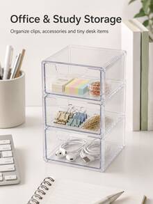 3-Layer Drawer Storage Box For Jewelry, Hair Accessories, Earrings And Small Items, Furniture Office Study Desk Organizer, Jewelry Storage Box, Drawer Cosmetic Organizer, Bedroom Decor Desk Organizer, Home Desk Drawer Storage Box - A - View 10