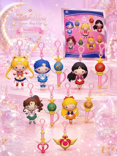 TOEI ANIMATION Llavero de bolsa ciega oficial de Toei, paquete misterioso de clip de bolsa con figura de anime, colgante de varita súper, regalo lindo de Halloween, Navidad y cumpleaños para adolescentes, adultos y fans del anime, adorno para mochila, 1 pieza aleatoria