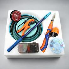 Complete Fishing Kit With Telescopic Fishing Rod And Closed Face Reel, Portable Fishing Gear Set With Fishing Line, Lures, Hooks, Net, Bucket And Accessories, Gift Box Outdoor Fishing Starter Set - Orange - View 12