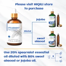 Minyak Esensial Peppermint Hijau HIQILI 10/30/100mL, Aroma Mint Segar dan Dingin, Cocok untuk Diffuser Aromaterapi, Humidifier, Pijat Kulit dan Rambut, SPA, Pembuatan Lilin dan Sabun Buatan Tangan - Tanaman permen - View 5