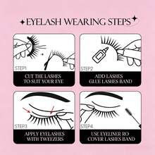7 Pairs Thick 3D Fox Style False Eyelashes, Handmade Fluffy Fan Shape, Natural Curl With Strong Layered Effect - Multicolor - View 5