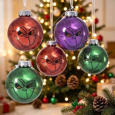The Grinch Đồ trang trí treo Giáng Sinh 8cm/3.2in, hoàn hảo cho tiệc tùng và sinh nhật, cũng là lựa chọn lý tưởng để trang trí ngày lễ và làm đạo cụ chụp ảnh