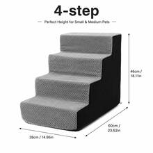1pc Right Angle Pet Stairs, 3/4/5 Steps High Elasticity Sponge Climbing Ladder Suitable For Elderly And Disabled Pets To Get On Sofa And Bed, Non-Slip And Removable Washable - Multicolor - View 16