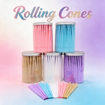 200Pcs Rolling Cones – King Size (110mm) Slow-Burning Cones – Smoking Supplies & Accessories – Suitable For Home Rolling And Parties – A Great Gift For Rolling Enthusiasts