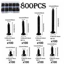 800pcs Self-Tapping Screw Set, Multiple Sizes And Styles Available, Comes With Storage Organizer Box, Convenient For Storage And Retrieval, Suitable For Daily Maintenance, Installation, Replacement And Other Tasks, Also Can Be Used As Hardware Spare Parts - A - View 10