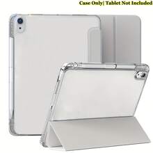Casing Pelindung Kompatibel dengan iPad Generasi ke-11, Model A16, Penyangga Lipat Tiga, Fitur Tidur/Bangun Cerdas, Peredam Guncangan Bantalan Udara, Dapat Disesuaikan (DIY), Tekstur Matte, Kulit PU Modis, Kompatibel dengan iPad Generasi ke-10, Generasi ke-9 10,2", Pro 11, Air 11 - Light Grey - View 2