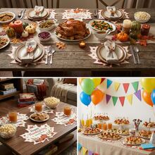 20/50Pcs Thanksgiving Maple Leaf Paper Placemats, Multi-Scenario Use Table Mats, Maple Leaf Shaped Cartoon Style Placemats, Suitable For Thanksgiving, Harvest Festival Table Decoration - View 6
