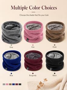 Unisex Warm Neck Warmer/Neck Gaiter, Elastic Neck Protection, Soft Warm Face Mask, Suitable For Autumn/Winter, Ideal For Outdoor Activities, Hiking, Cycling And Travel, Machine Washable, Comfortable And Cozy - Multicolor - View 9