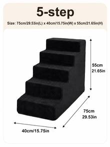 1pc Right Angle Pet Stairs, 3/4/5 Steps High Elasticity Sponge Climbing Ladder Suitable For Elderly And Disabled Pets To Get On Sofa And Bed, Non-Slip And Removable Washable - Multicolor - View 20
